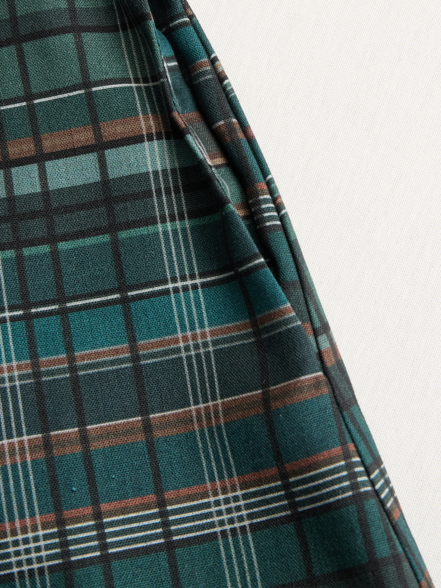 Women's Plaid Lapel Single-Breasted Shirt Maxi Dres