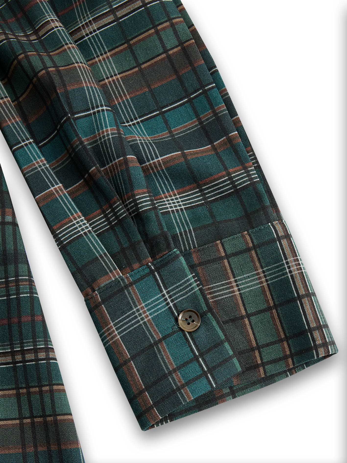 Women's Plaid Lapel Single-Breasted Shirt Maxi Dres