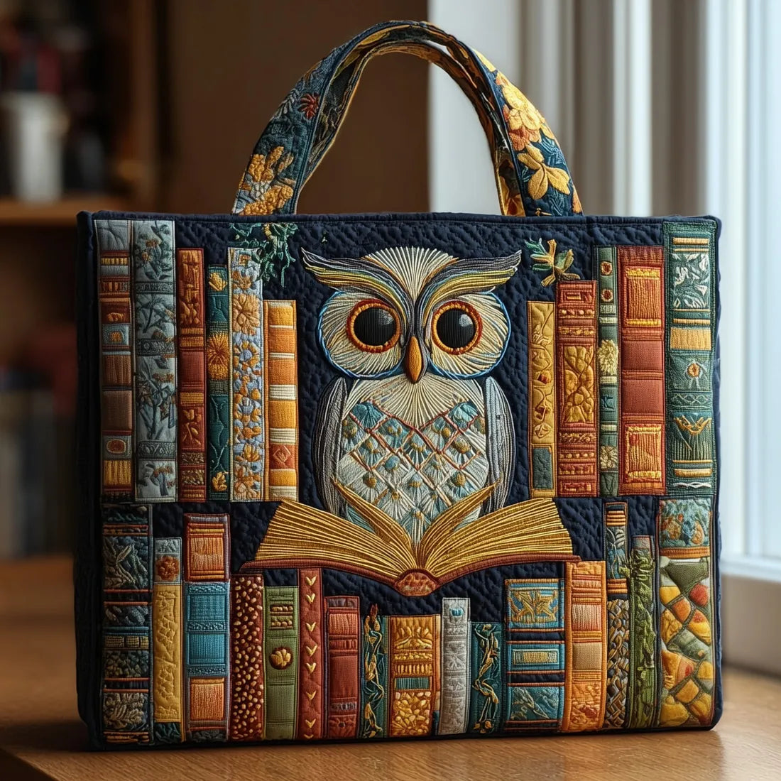 Handcrafted Bag - Owl and Vintage Books