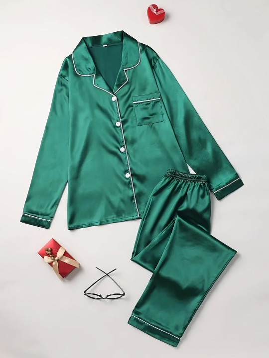 Casual silk pajama set