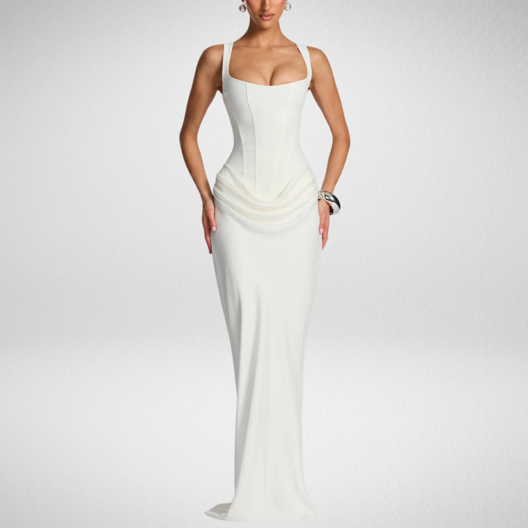 Leonor | Elegantní maxi šaty s čtvercovým výstřihem