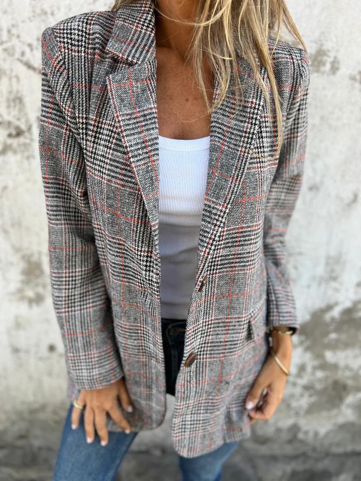 Alicja | Elegantní kostkované sako