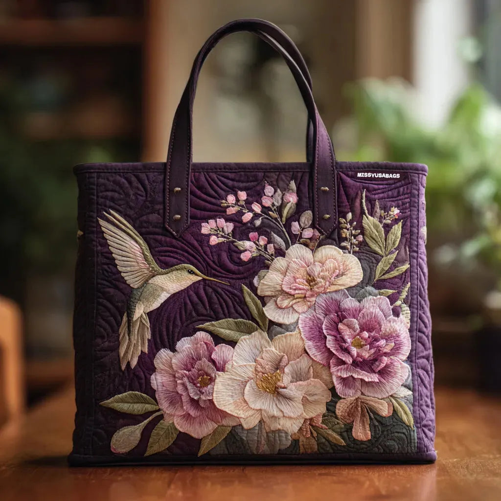 Artisan Prošívaná Taška - Kolibříci a Orchideje