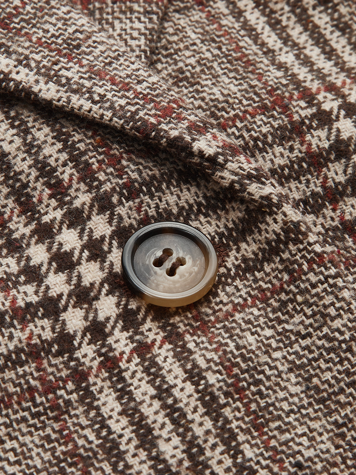Belted Plaid Tweed Blazer