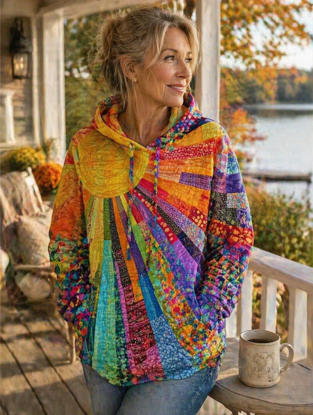 Laura™ | Boho Patchwork Mikina