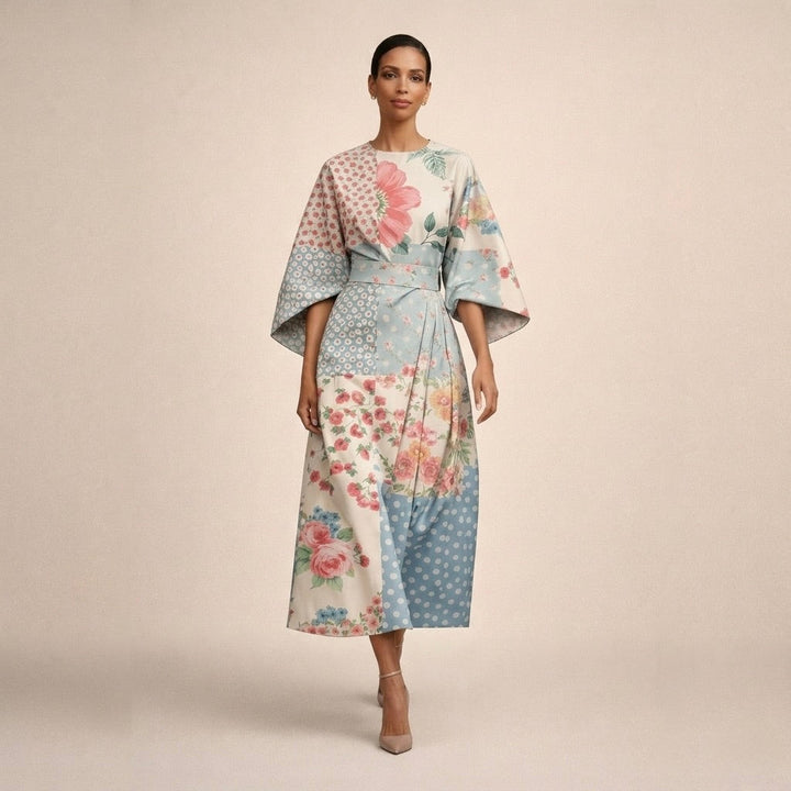 Ewa | Květinové midi šaty