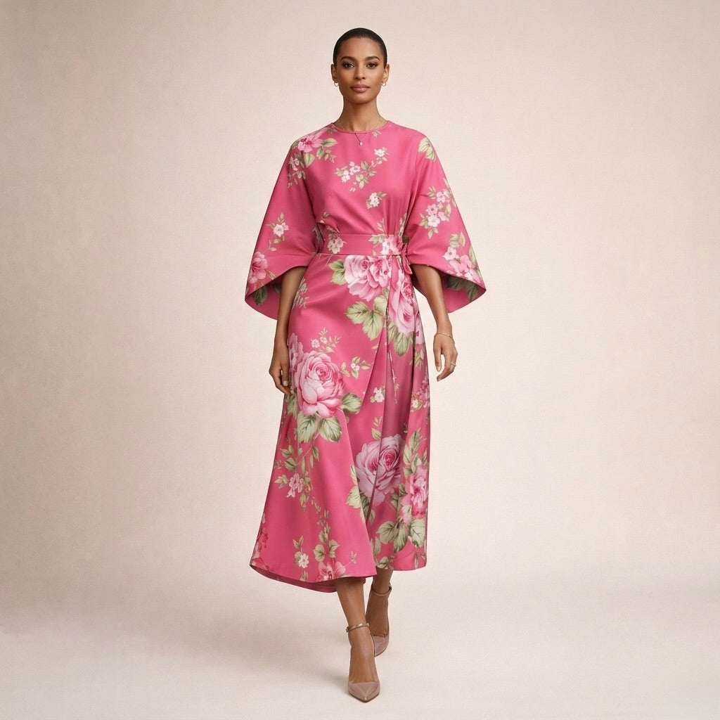 Ewa | Květinové midi šaty