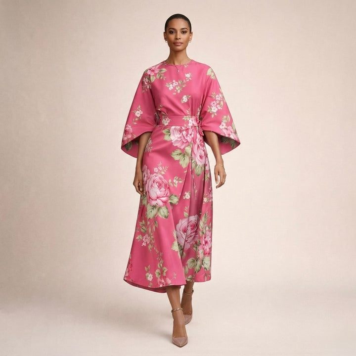 Ewa | Květinové midi šaty