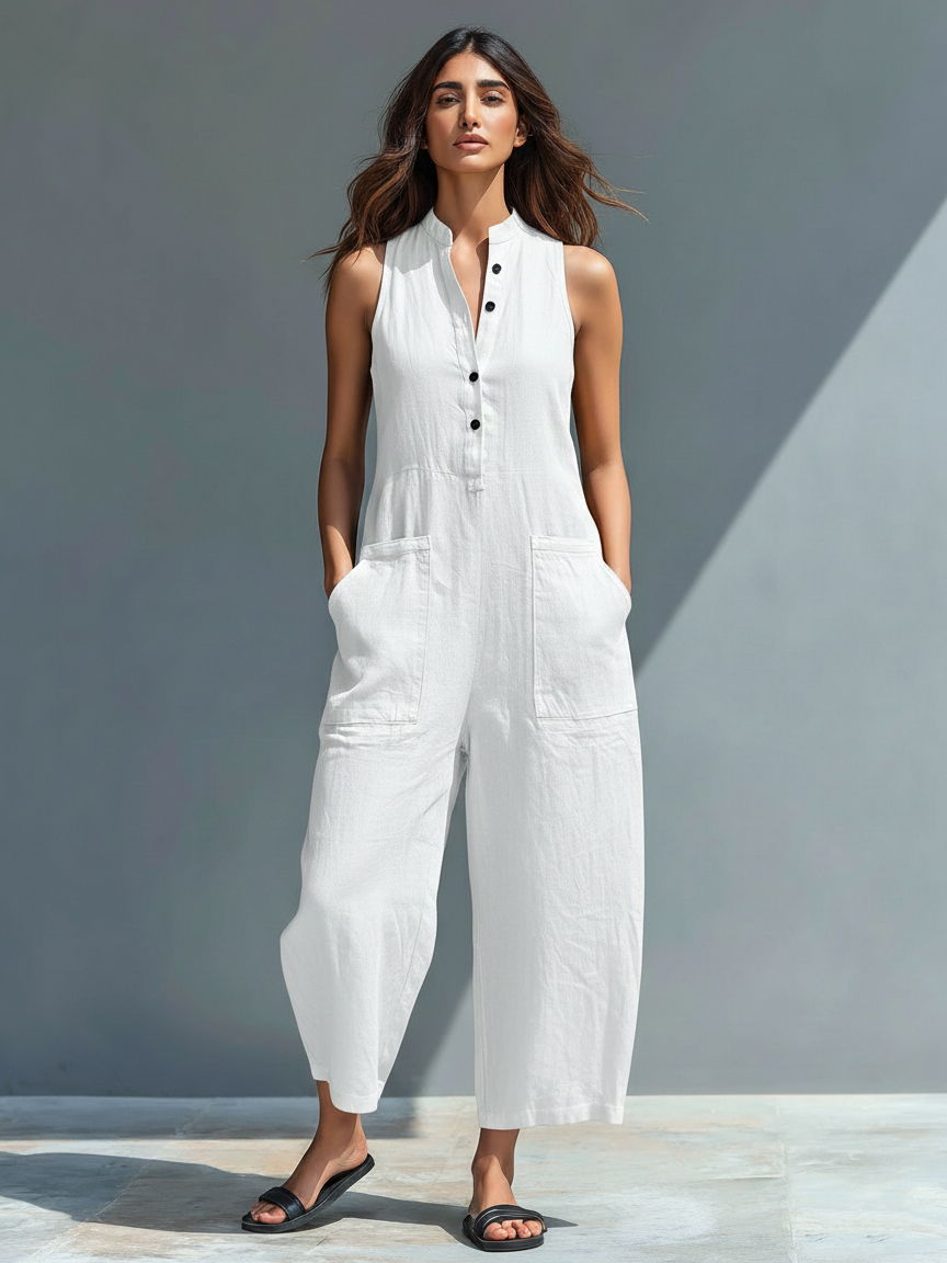 Olivia | Elegantní bezramínkový overal