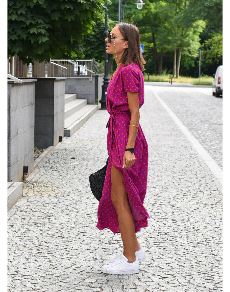 Neloraa™ | Elegantní šaty s výstřihem do V