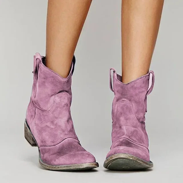 SOPHIA – WESTERN CHIC SUEDE BOOTS
