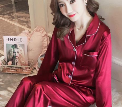 Casual silk pajama set