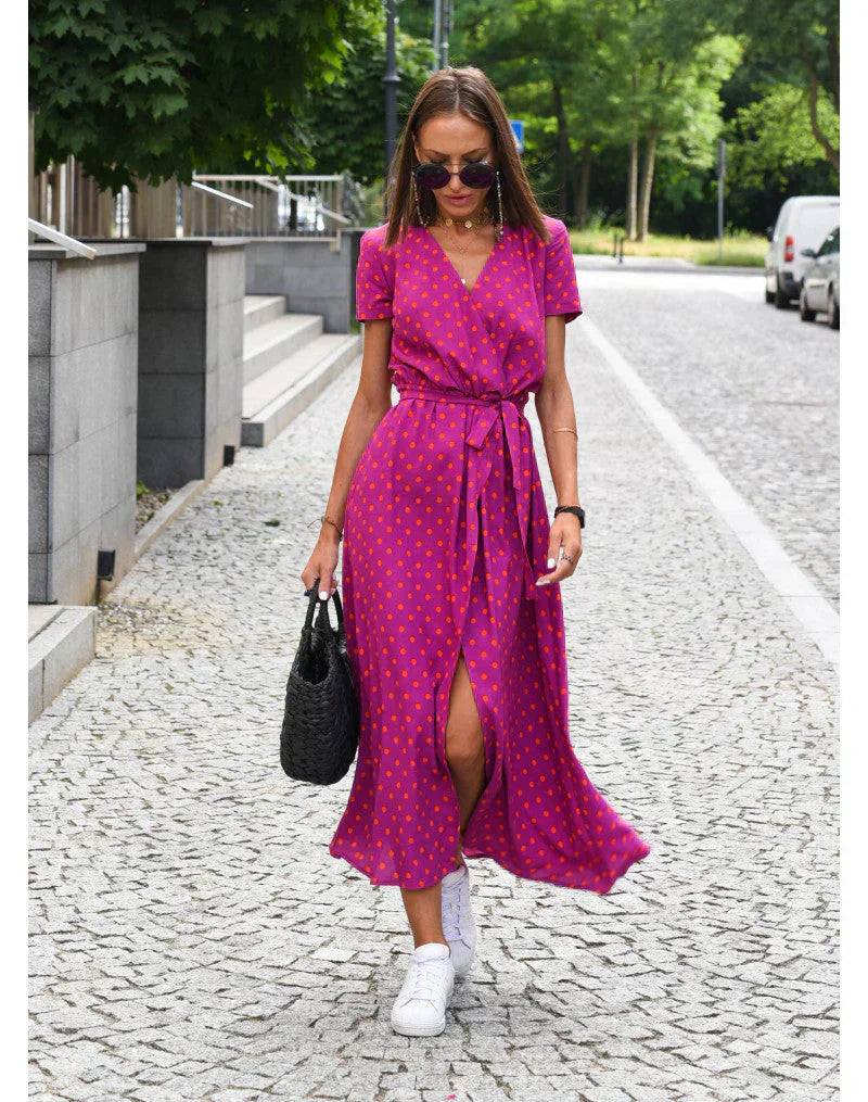 Neloraa™ | Elegantní šaty s výstřihem do V