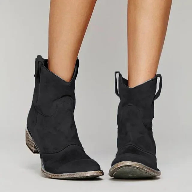 SOPHIA – WESTERN CHIC SUEDE BOOTS