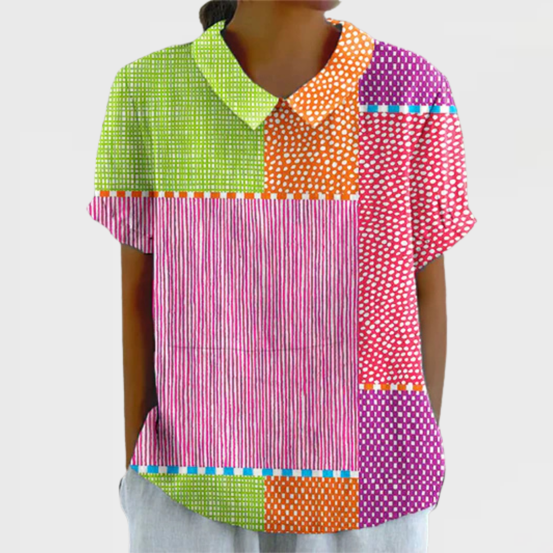 Zoe | Barevná patchwork košile