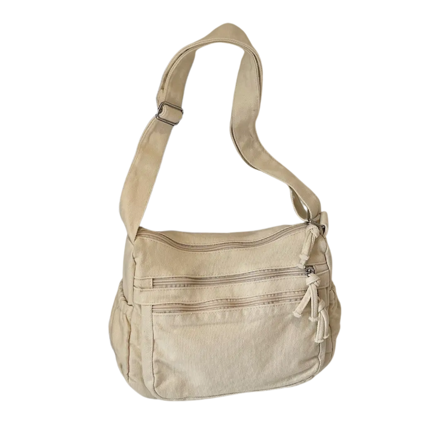 FRANKIE™ – Retro vícekapacitní plátěná crossbody taška