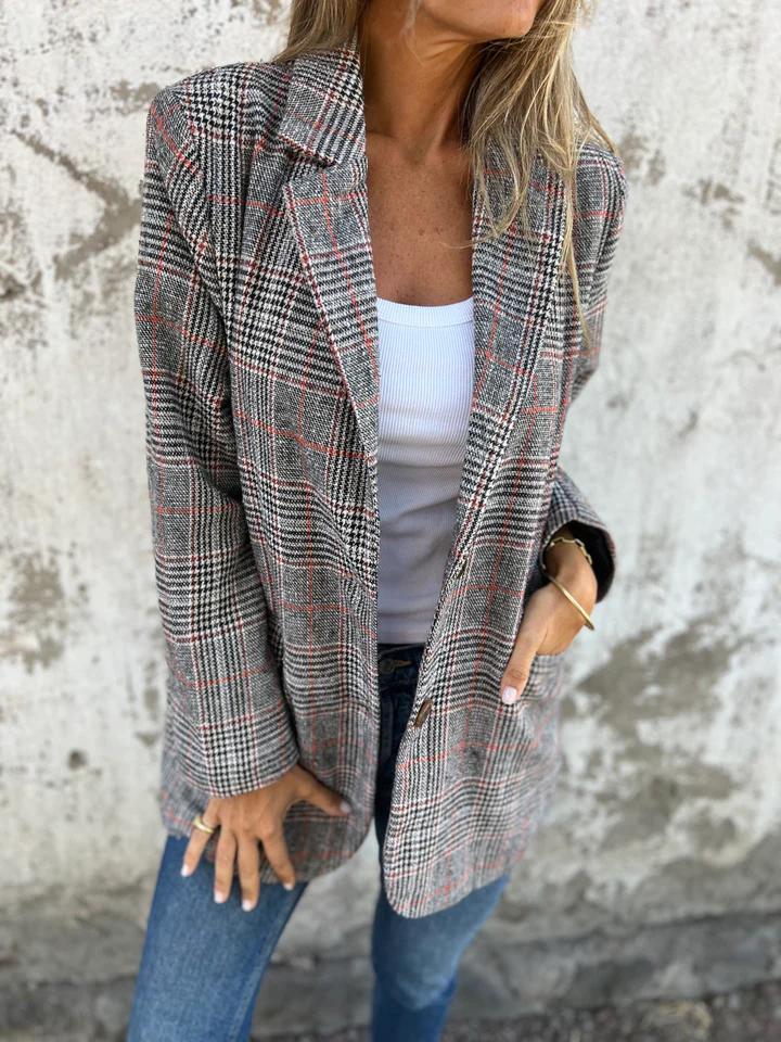 Alicja | Elegantní kostkované sako