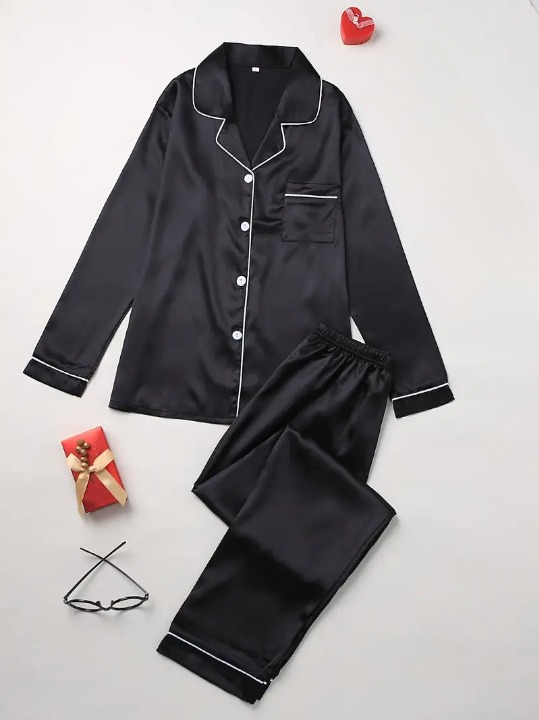 Casual silk pajama set