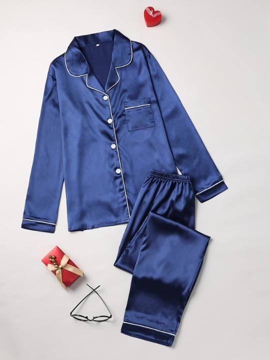 Casual silk pajama set