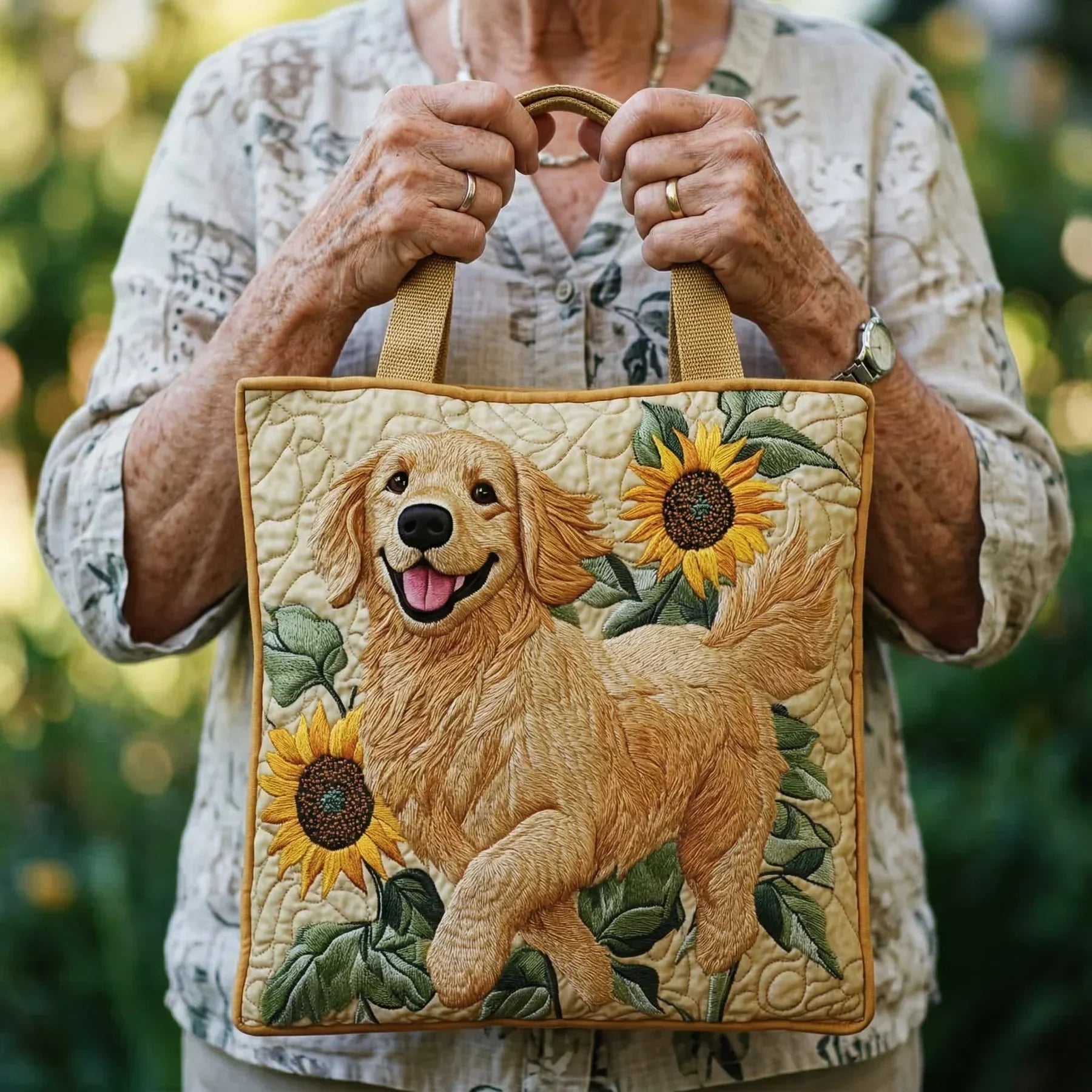 Handcrafted Tote - Golden Retriever