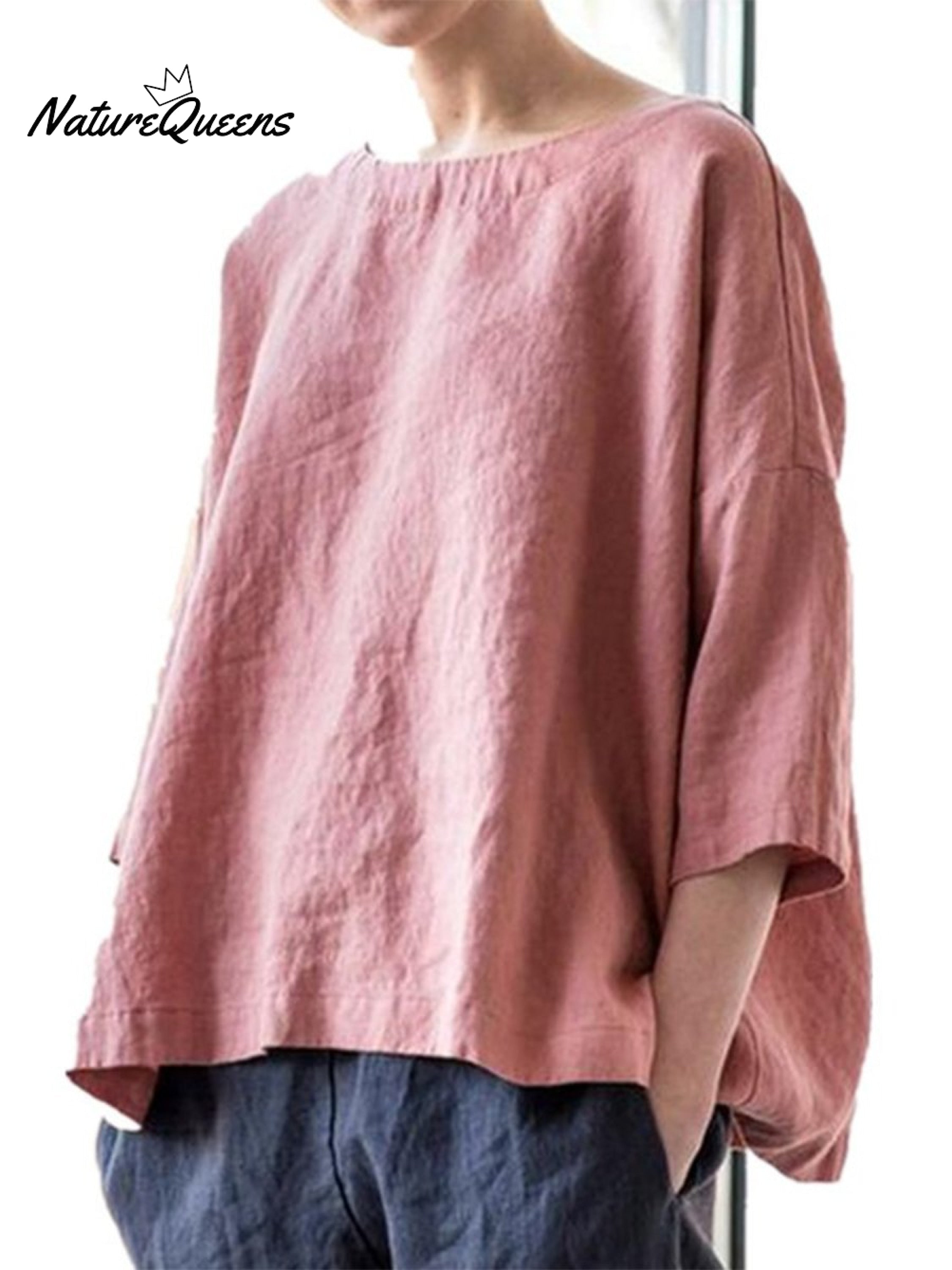 Cotton and Linen Vintage Fan Cover-up