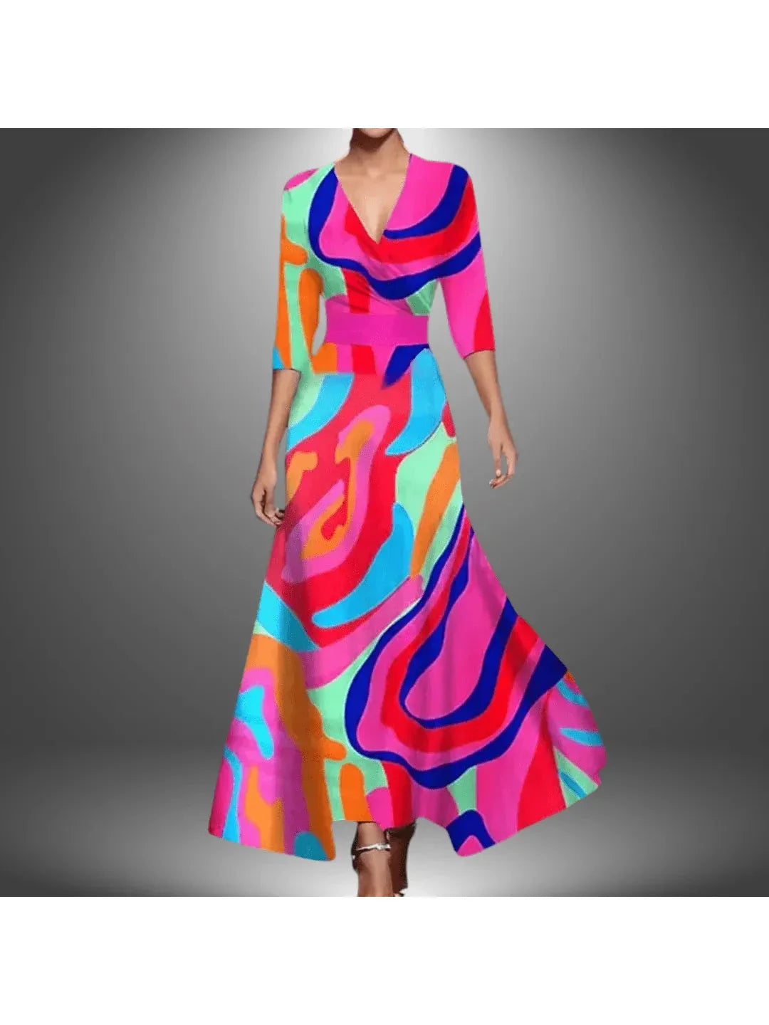 Printed Wrap Dress