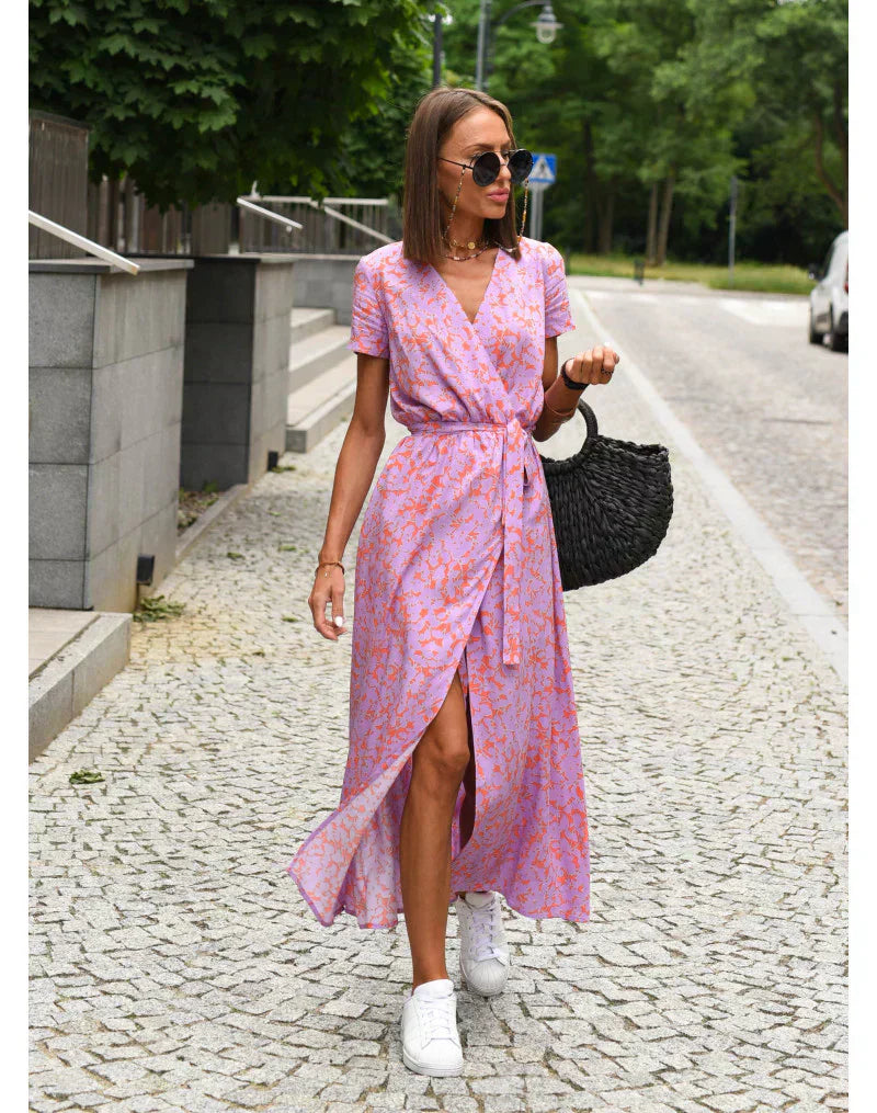 Neloraa™ | Elegantní šaty s výstřihem do V