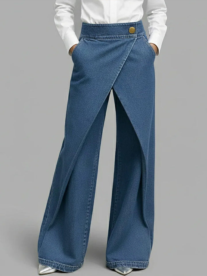 Women's High-waisted Casual Loose-fitting Wide-leg Jeans